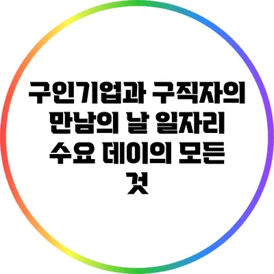 구인기업과 구직자의 만남의 날: 일자리 수요 데이의 모든 것