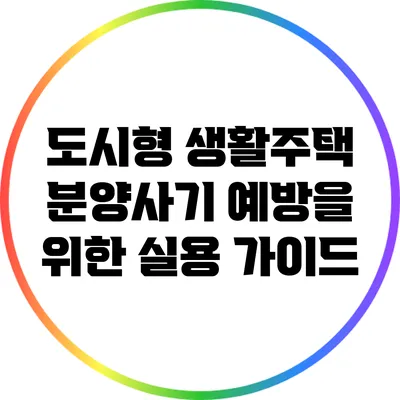 도시형 생활주택 분양사기 예방을 위한 실용 가이드