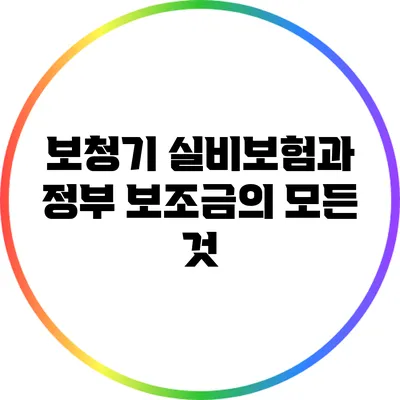 보청기 실비보험과 정부 보조금의 모든 것