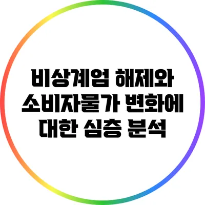 비상계엄 해제와 소비자물가 변화에 대한 심층 분석