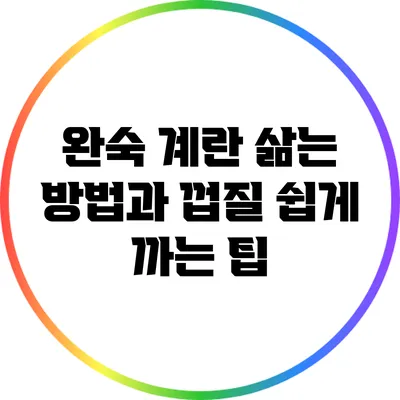완숙 계란 삶는 방법과 껍질 쉽게 까는 팁