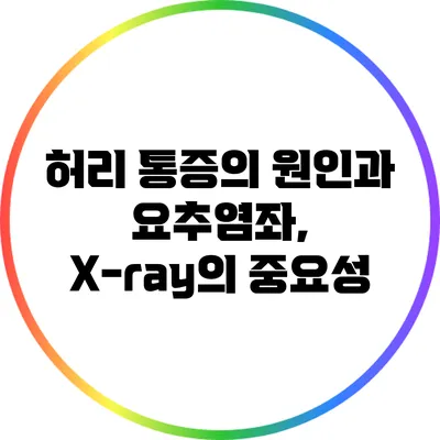 허리 통증의 원인과 요추염좌, X-ray의 중요성