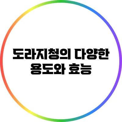 도라지청의 다양한 용도와 효능