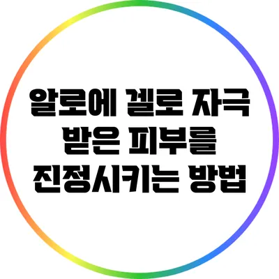 알로에 겔로 자극 받은 피부를 진정시키는 방법